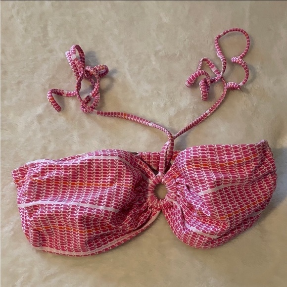 Vineyard Vines Bandeau whale print halter XSmall bikini bathing suit top - Picture 10 of 11